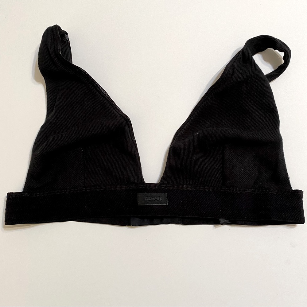 COTTON PLUNGE BRALETTE